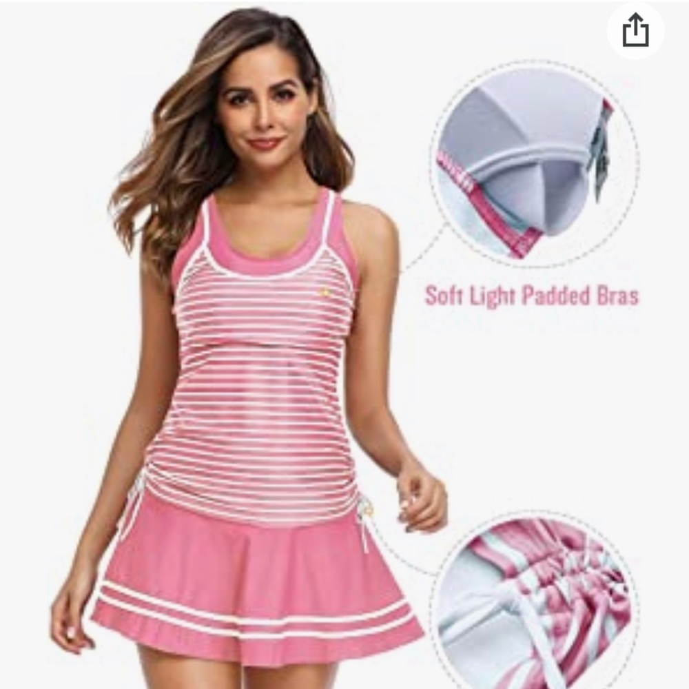 Pink Sailor Girl Tankini Swimsuit
